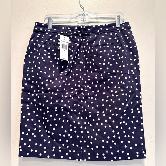 NWT Tommy Hilfiger Blue and White Polka Dot Pencil Skirt Size 10 - Picture 4 of 6